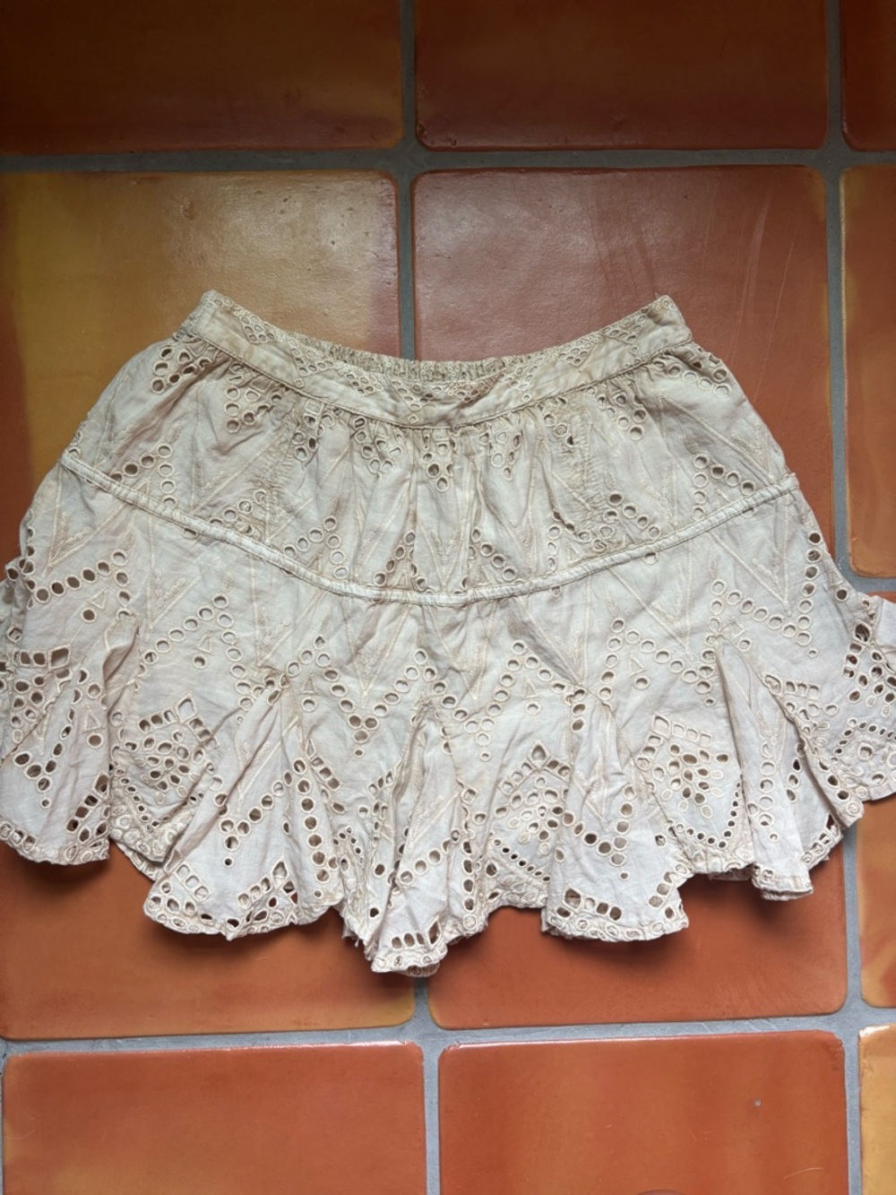 Free people eyelet mini skirt size XS free people summer
